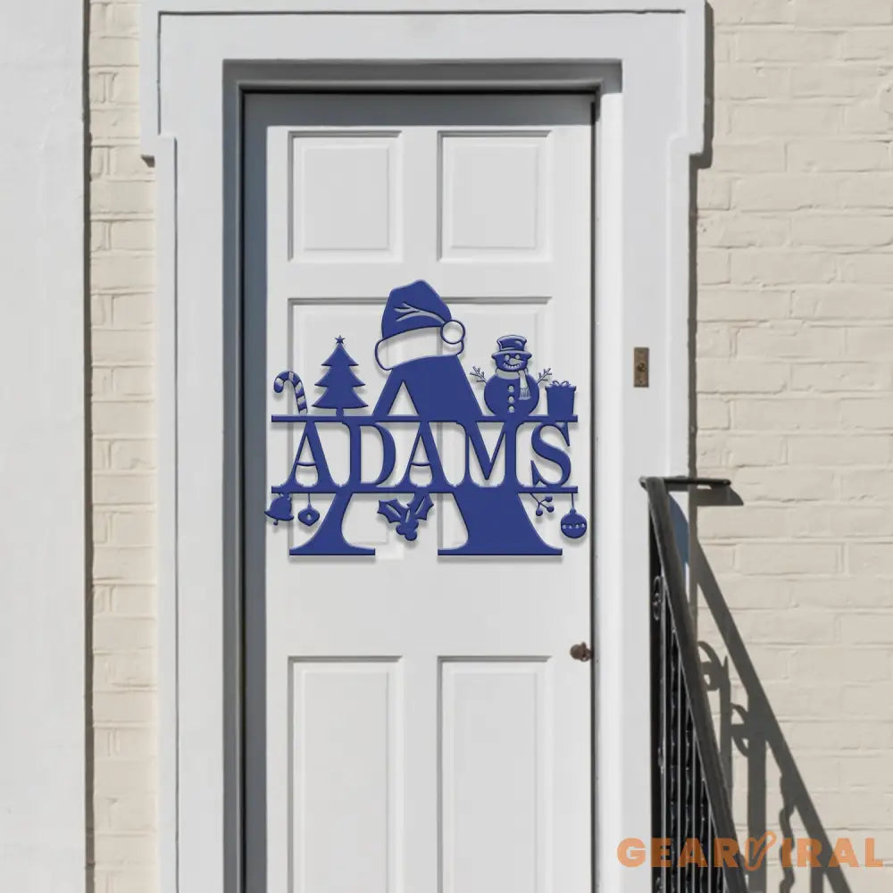 Custom Initial Christmas Metal Sign Personalized Christmas Name Sign Christmas Decor Christmas Family Gift Letter Decor
