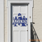 Custom Initial Christmas Metal Sign Personalized Christmas Name Sign Christmas Decor Christmas Family Gift Letter Decor