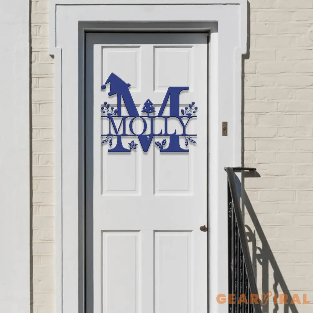 Custom Initial Christmas Metal Sign Personalized Christmas Name Sign Christmas Decor Christmas Family Gift Letter Decor