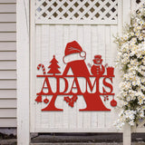 Custom Initial Christmas Metal Sign Personalized Christmas Name Sign Christmas Decor Christmas Family Gift Letter Decor