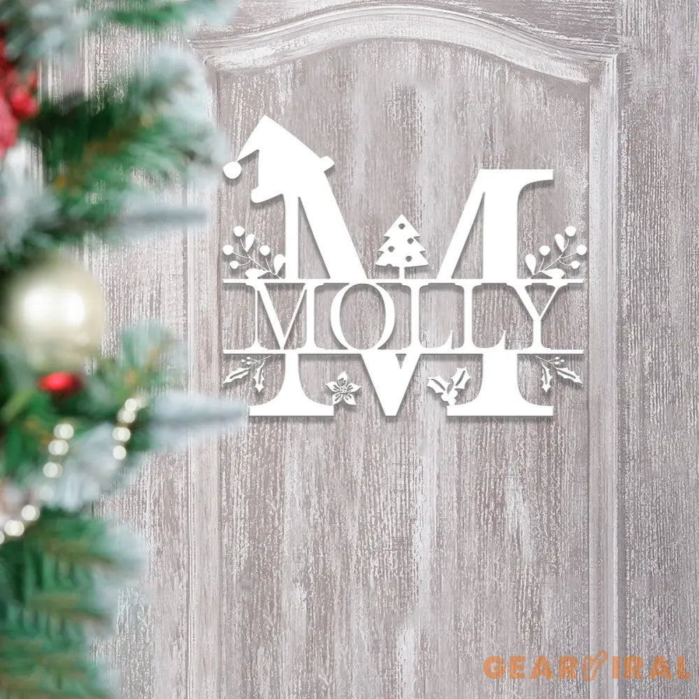 Custom Initial Christmas Metal Sign Personalized Christmas Name Sign Christmas Decor Christmas Family Gift Letter Decor