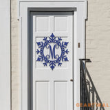 Custom Initial Christmas Metal Sign Personalized Snowflake Name Sign Christmas Decor Christmas Family Gift Letter Decor