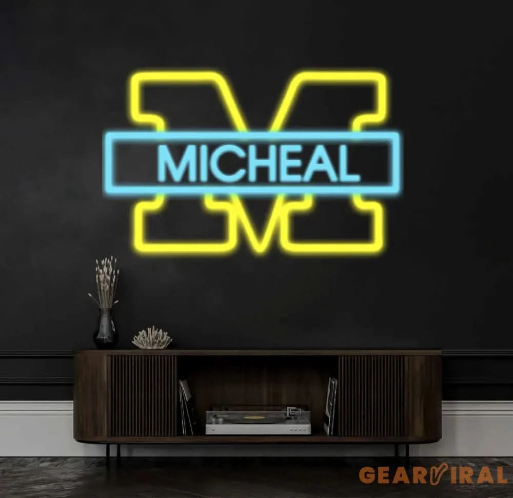 Custom Intial Name Neon Sign Name Neon for Nursery Girl’s and Boys Bedroom Dorm Decor Personalized Birthday Gift for