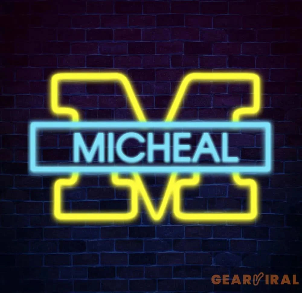 Custom Intial Name Neon Sign Name Neon for Nursery Girl’s and Boys Bedroom Dorm Decor Personalized Birthday Gift for