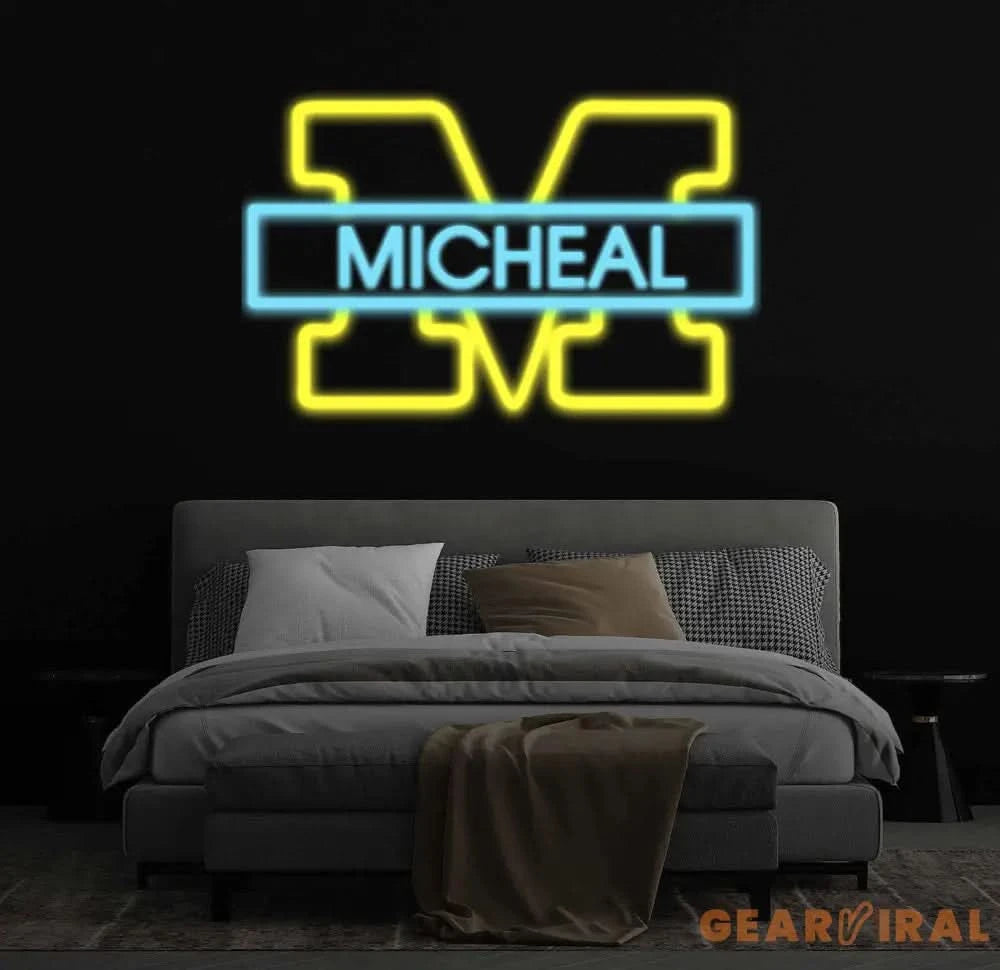 Custom Intial Name Neon Sign Name Neon for Nursery Girl’s and Boys Bedroom Dorm Decor Personalized Birthday Gift for