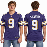 Custom J.J. McCarthy Minnesota Vikings Fan Inspired Game Jersey - White
