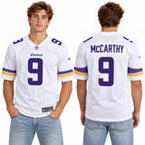 Custom J.J. McCarthy Minnesota Vikings Fan Inspired Game Jersey - White