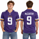 Custom J.J. McCarthy Minnesota Vikings Fan Inspired Team Premium F.U.S.E. Stitched Premium Limited Jersey - Purple