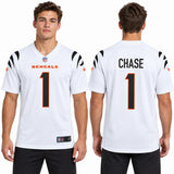 Custom Ja'Marr Chase Cincinnati Bengals Fan Inspired Alternate Game Jersey - Orange