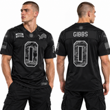 Custom Jahmyr Gibbs Detroit Lions Fan Inspired 2026 Salute to Service Stitched Premium Limited Jersey - Black