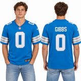 Custom Jahmyr Gibbs Detroit Lions Fan Inspired Game Player Jersey - Blue