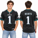 Custom Jalen Hurts Philadelphia Eagles Fan Inspired Team Game Jersey - Midnight Green