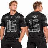 Custom Jared Goff Detroit Lions Fan Inspired 2026 Salute to Service Stitched Premium Limited Jersey - Black