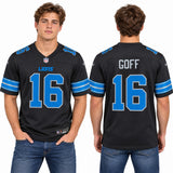Custom Jared Goff Detroit Lions Fan Inspired Game Jersey - Blue