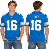 Custom Jared Goff Detroit Lions Fan Inspired Team Premium F.U.S.E. Stitched Premium Limited Jersey - Blue