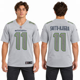 Custom Jaxon Smith-Njigba Seattle Seahawks Fan Inspired Atmosphere Fashion Game Jersey - Gray