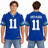 Custom Jaxon Smith-Njigba Seattle Seahawks Fan Inspired Game Jersey - College Navy