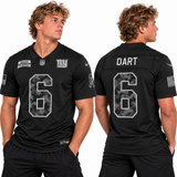 Custom Jaxson Dart New York Giants Fan Inspired 2026 Salute to Service Stitched Premium Limited Jersey - Black