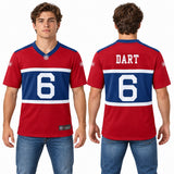 Custom Jaxson Dart New York Giants Fan Inspired Game Jersey - White