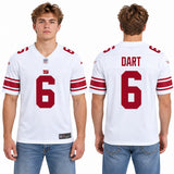 Custom Jaxson Dart New York Giants Fan Inspired Premium F.U.S.E. Stitched Premium Limited Jersey - White