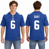 Custom Jaxson Dart New York Giants Fan Inspired Game Jersey - White