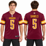 Custom Jayden Daniels Washington Commanders Fan Inspired Player Game Jersey - Burgundy