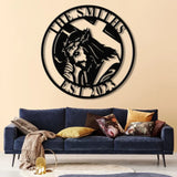 Custom Jesus And Cross Metal Sign with Led Light Personalized Faith Cross Metal Sign Family Name Sign Christian Sign