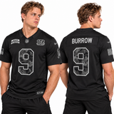 Custom Joe Burrow Cincinnati Bengals Fan Inspired 2026 Salute to Service Stitched Premium Limited Jersey - Black