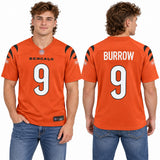 Custom Joe Burrow Cincinnati Bengals Fan Inspired Alternate Game Jersey - Orange
