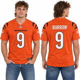 Custom Joe Burrow Cincinnati Bengals Fan Inspired Alternate Premium F.U.S.E. Stitched Premium Limited Jersey - Orange
