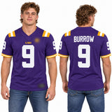 Custom Joe Burrow LSU Tigers Fan Inspired Alumni Game Jersey - Purple