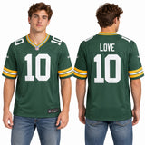 Custom Jordan Love Green Bay Packers Fan Inspired Player Game Jersey - Green