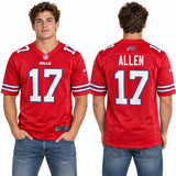 Custom Josh Allen Buffalo Bills Fan Inspired Nickel City Game Jersey - Gray