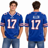 Custom Josh Allen Buffalo Bills Fan Inspired Nickel City Game Jersey - Gray