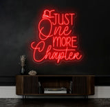 Custom Just One More Chapter Neon Sign - LED Wall Art for Book Lovers - Perfect Decor for Libraries Study Rooms or