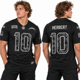 Custom Justin Herbert Los Angeles Chargers Fan Inspired 2026 Salute to Service Stitched Premium Limited Jersey - Black