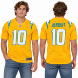 Custom Justin Herbert Los Angeles Chargers Fan Inspired Alternate Charger Power Legend Player Performance Top - Gold