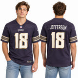 Custom Justin Jefferson Minnesota Vikings Fan Inspired 2026 Rivalries Collection Game Jersey - Purple