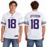Custom Justin Jefferson Minnesota Vikings Fan Inspired Classic Player Game Jersey - Purple