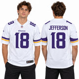 Custom Justin Jefferson Minnesota Vikings Fan Inspired Game Player Jersey - White