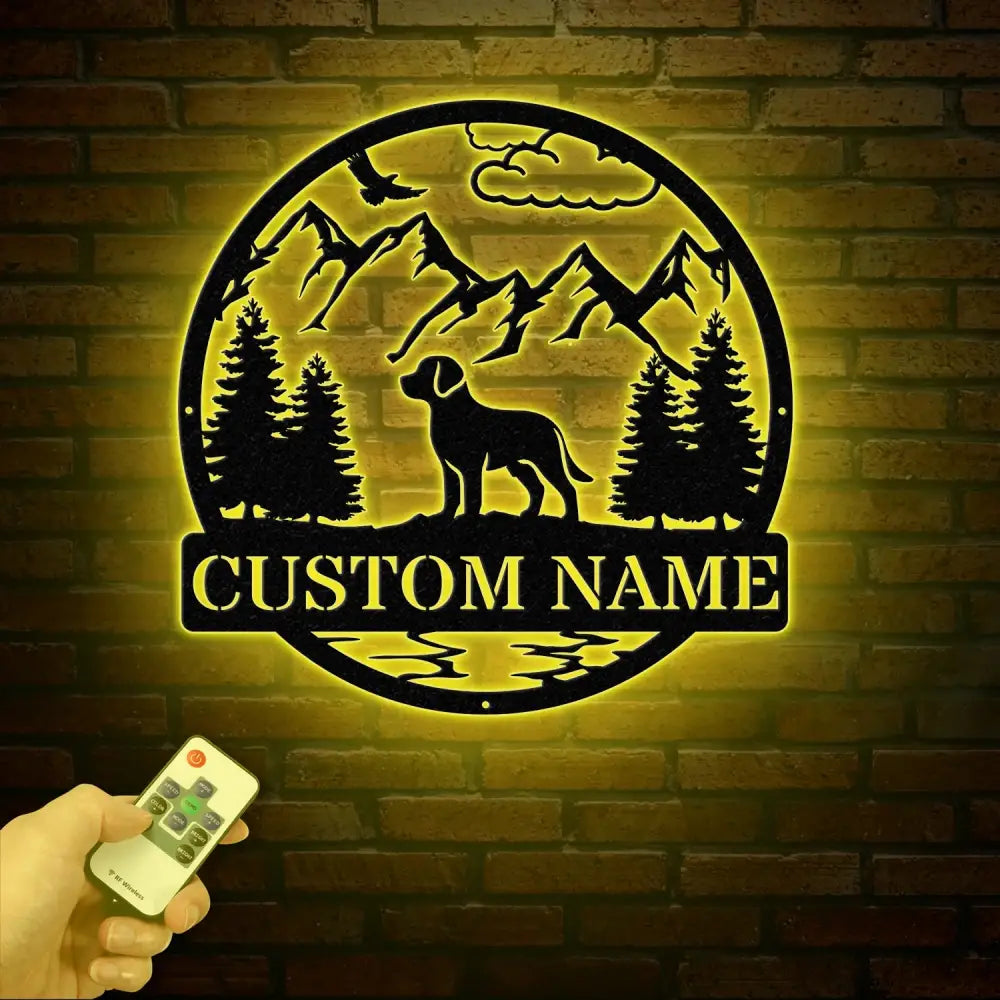 Custom Labrador Retriever Metal Sign Dog Name Sign Labrador Wall Decor Dog Lovers Wall Art Pet Lover Gift Dog Mom Gifts