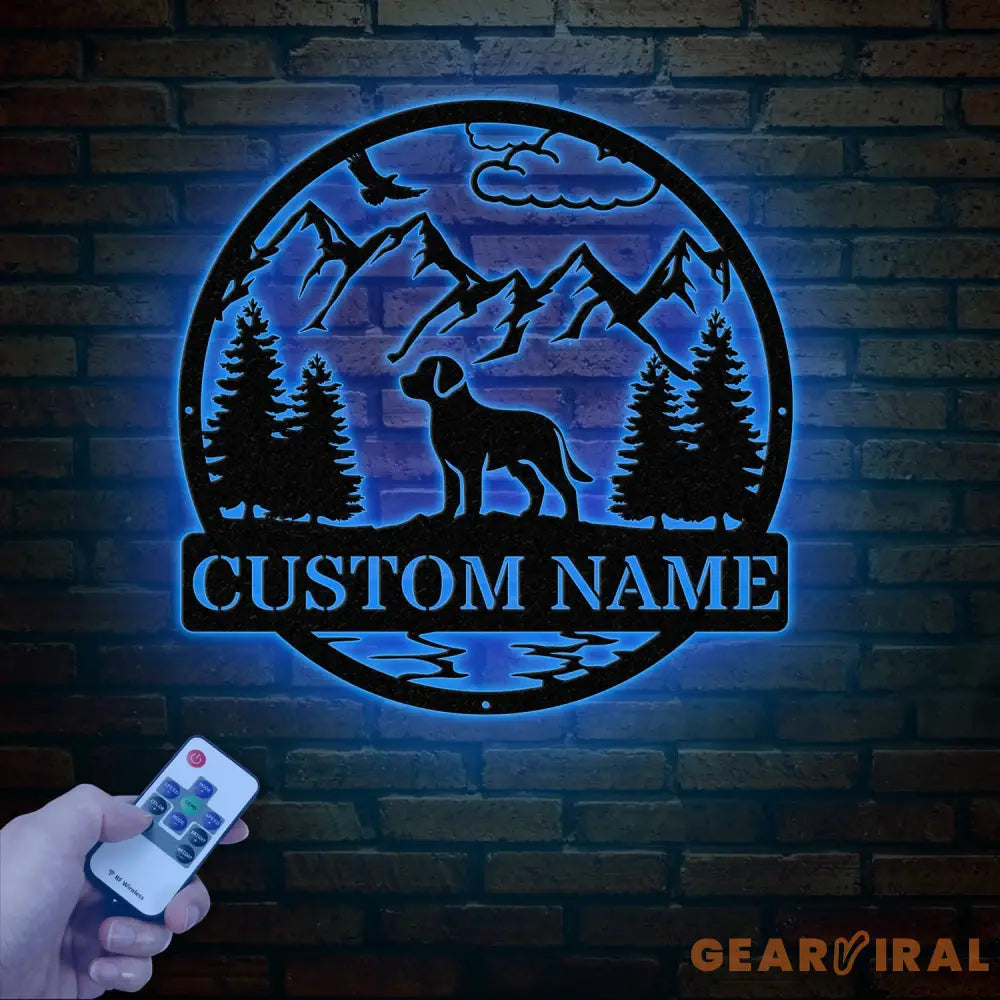 Custom Labrador Retriever Metal Sign Dog Name Sign Labrador Wall Decor Dog Lovers Wall Art Pet Lover Gift Dog Mom Gifts