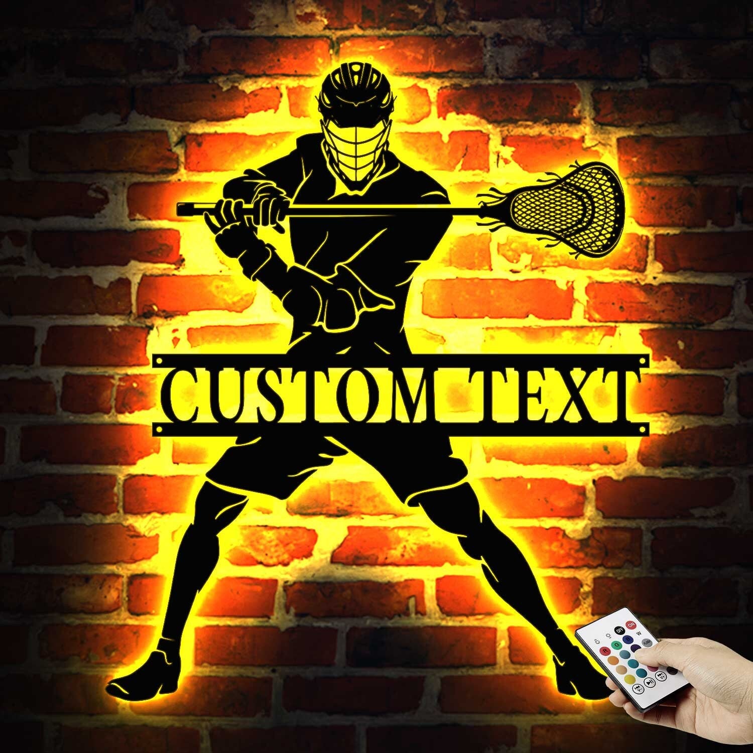 Custom Lacrosse Sign - Lacrosse Metal Wall With LED Light - Lacrosse Player Gift - Gift For Kid | GearViral