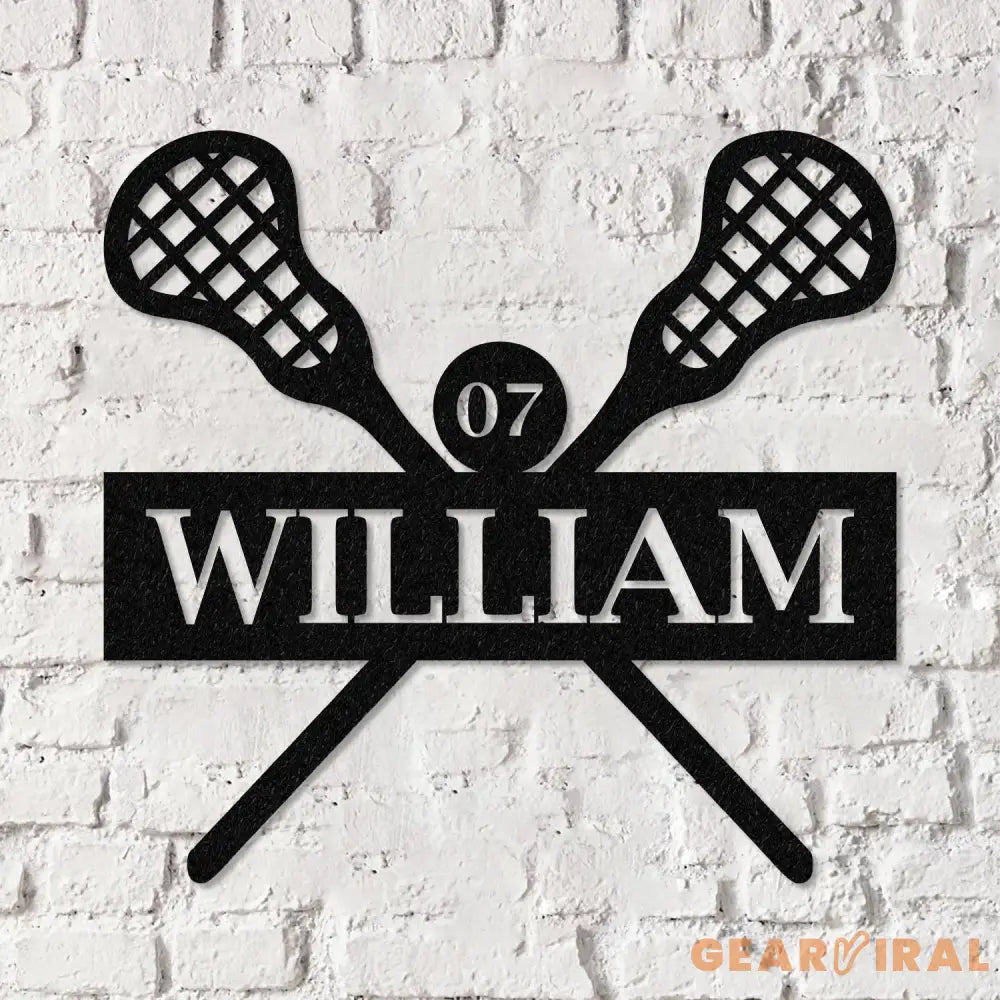 Custom Lacrosse Sign Metal Led Light Wall Art Sports Name Sign Lacrosse Home Decor Lacrosse Sticks Lacrosse Player Gift