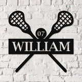Custom Lacrosse Sign Metal Led Light Wall Art, Sports Name Sign, Lacrosse Home Decor, Lacrosse Sticks, Lacrosse Player Gift