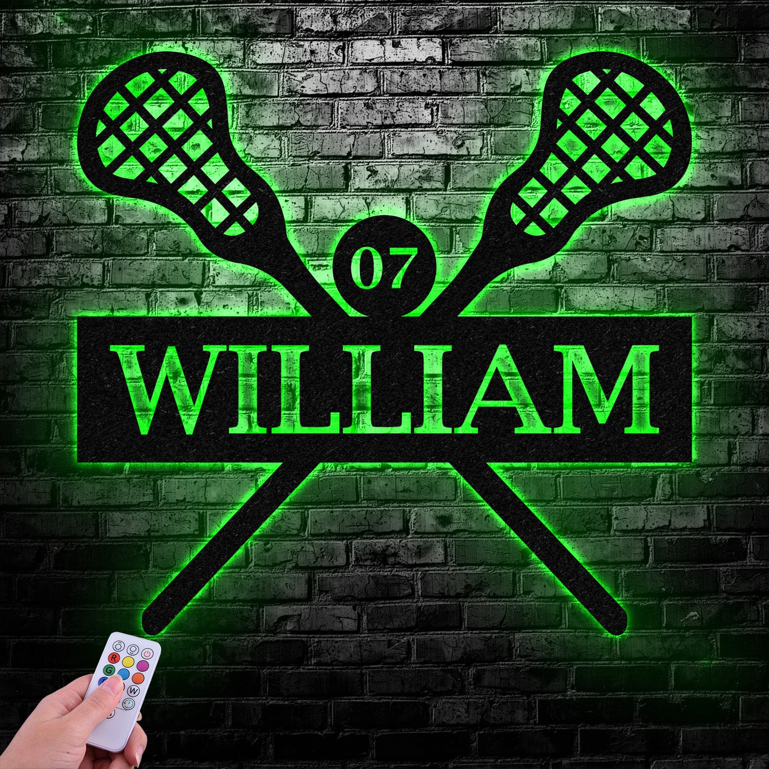 Custom Lacrosse Sign Metal Led Light Wall Art, Sports Name Sign, Lacrosse Home Decor, Lacrosse Sticks, Lacrosse Player Gift