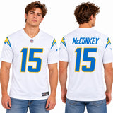 Custom Ladd McConkey Los Angeles Chargers Fan Inspired Alternate Premium F.U.S.E. Stitched Premium Limited Jersey - White