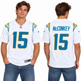 Custom Ladd McConkey Los Angeles Chargers Fan Inspired Game Jersey - White