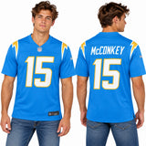 Custom Ladd McConkey Los Angeles Chargers Fan Inspired Alternate Super Chargers Game Player Jersey - Navy