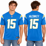 Custom Ladd McConkey Los Angeles Chargers Fan Inspired Team Premium F.U.S.E. Stitched Premium Limited Jersey - Powder Blue